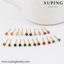 29358-Xuping mini 1gram mujeres earing joyería chapada en oro 18k